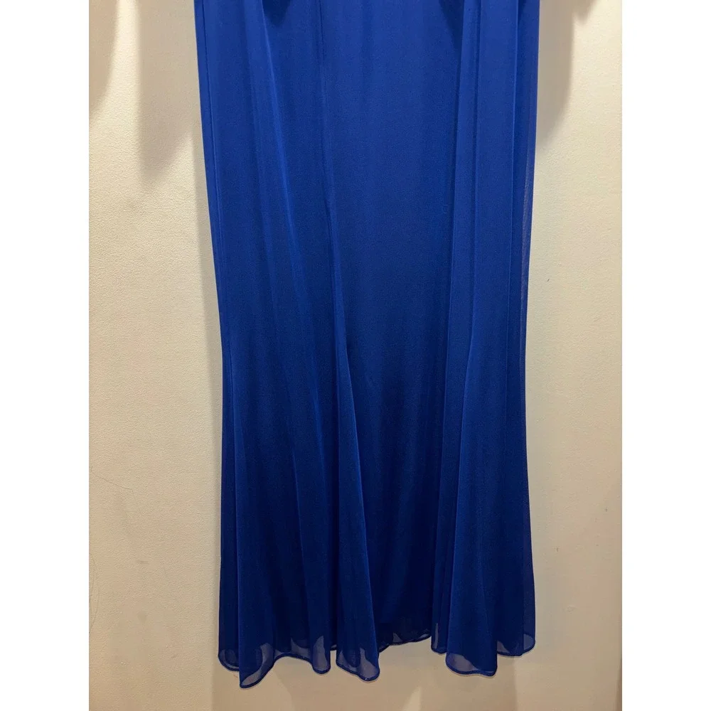 NWT Alex Evenings 10 Petite Blue Embellished Dress & Jacket Set‎ Formal Occasion